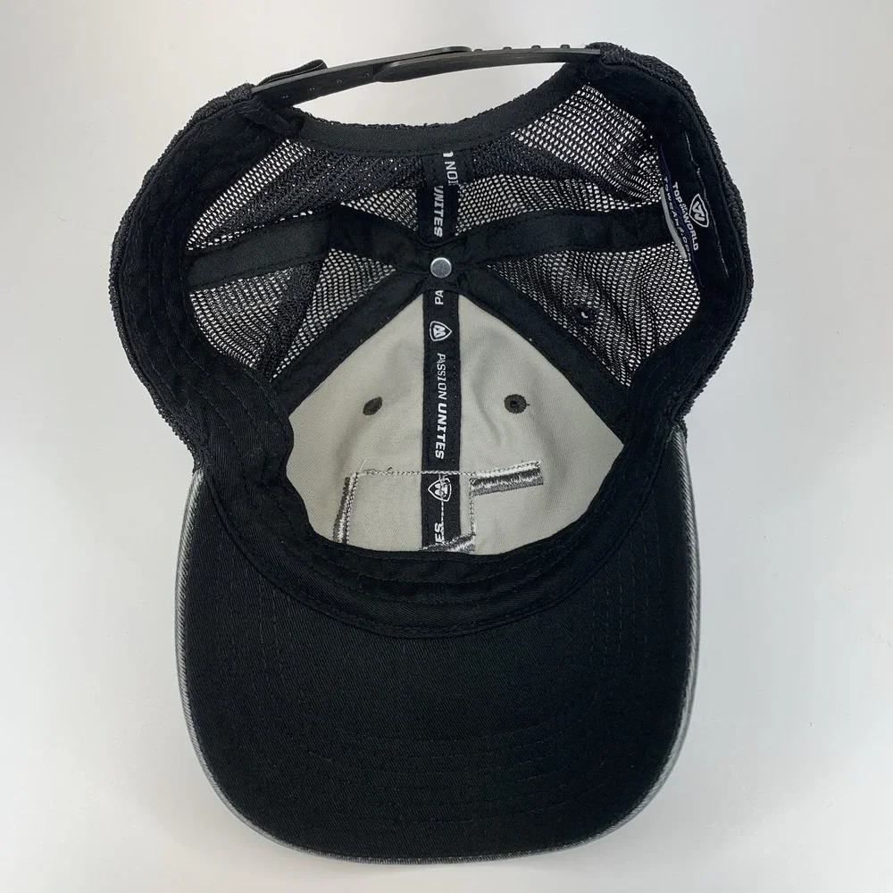 OU Oklahoma Sooners Hat Faded Black Adjustable Snapback Mesh Baseball Cap TOW